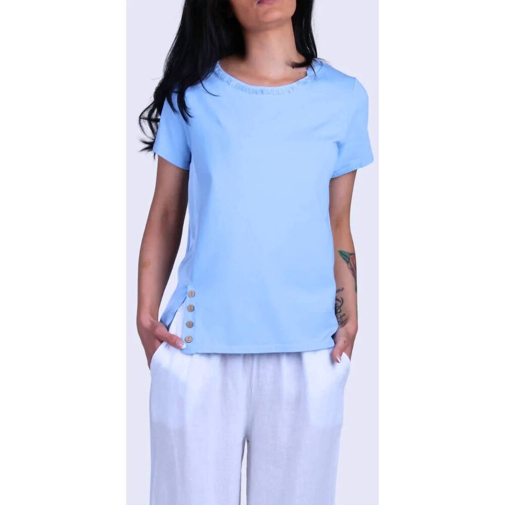 NEW GIGI MODA lazio top in baby blue